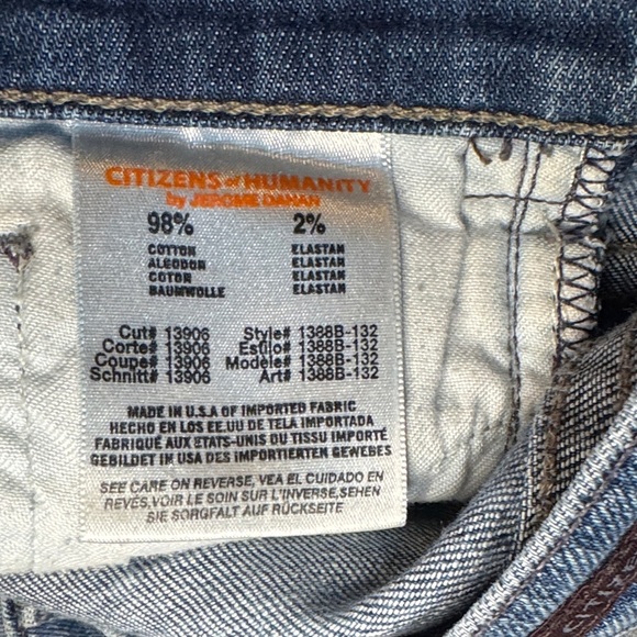 Citizens of Humanity Thompson Med Rise Cropped Skinny Denim Preloved Designer - Picture 9 of 13